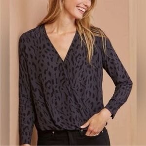 Rails LA Hillary Top Leopard Print V-Neck Blouse